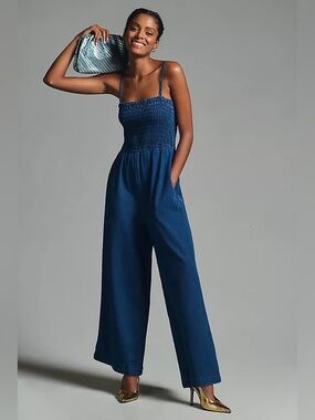 Anthropologie Pilcro Smocked
Wide-Leg Jumpsuit